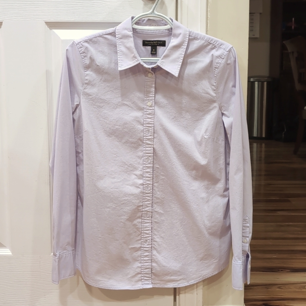 Banana Republic Riley Tailored Fit Lilac button up SIZE 8